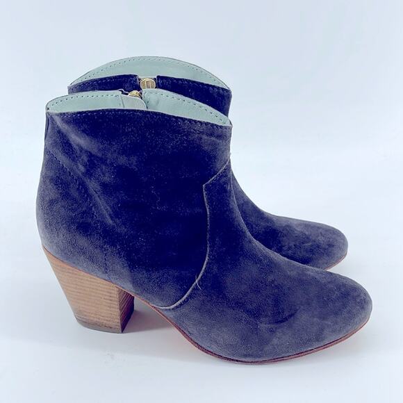Boden Allendale microsuede side zip boho block heel ankle boots sz 41 - Picture 1 of 6
